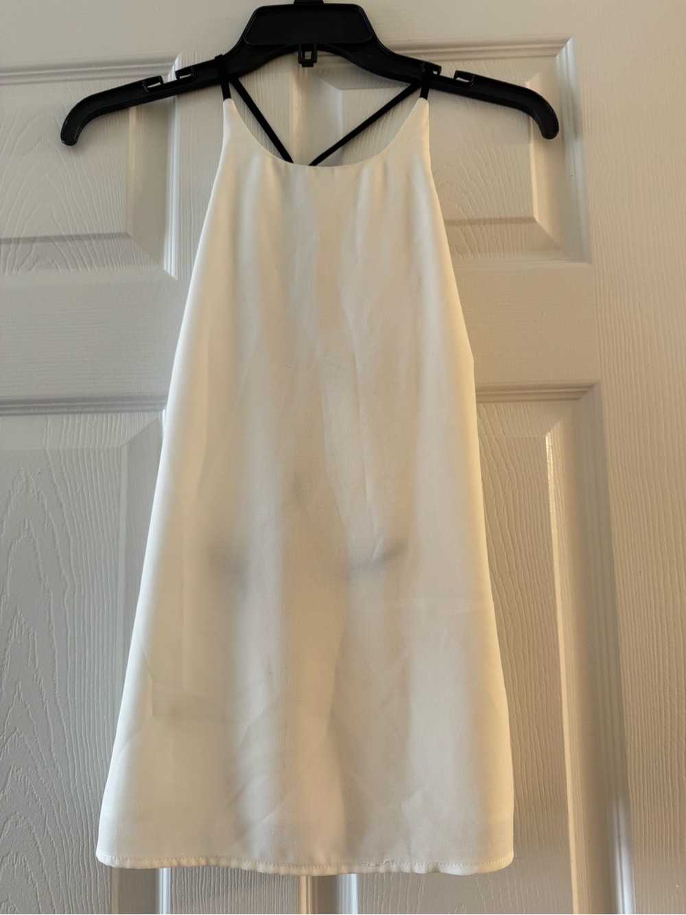 English Factory White Back Cut Out Top